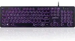 Perixx PERIBOARD-317 R DE B Corded Keyboard German, QWERTZ Black Backlit - Schwarz