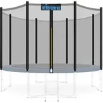 KIDUKU Trampolin Ersatznetz &Oslash; 427 cm - 8 Stangen Sicherheitsnetz...