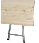 Stehtisch Natura Kiefer 120 x 80 cm Gestell aus Stahl in grau, Gartentischplatte aus