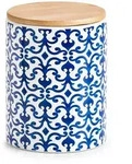 ZELLER Keramik Krug Marokko 900ml, blau-wei&szlig; 11x15,3cm