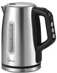 Midea MKE17H1ASS, 1,7 l, 2200 W, Edelstahl, Silber, Edelstahl, Regelbare Temperatur,