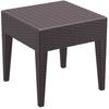 CLP Lounge-Tisch Miami aus Kunststoff stapelbar, Farbe:braun, Größe:45 x 45 cm