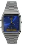 Casio Vintage Armbanduhr digital analog Edelstahl grau AQ-230EGG-2AEF - Silber