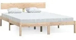 vidaXL Massivholzbett ohne Matratze 160x200 cm - Braun