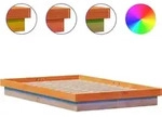 vidaXL Massivholzbett mit LED-Beleuchtung Wachsbraun 120x200 cm Kiefer - Braun