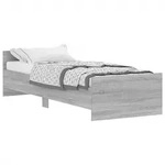 vidaXL Bettgestell Grau Sonoma 75x190 cm Holzwerkstoff - Grau