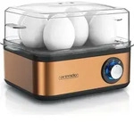 Arendo Eierkocher 8-fach, 500 W, Edelstahl, Warmhaltefunktion, H&auml;rtegrad