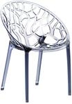 CLP Wetterbest&auml;ndiger Stapelstuhl Crystal aus Kunststoff grau