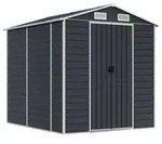 vidaXL Ger&auml;tehaus Anthrazit 191x215x198 cm Verzinkter Stahl - Grau