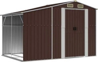 vidaXL 3188295, vidaXL Ger&auml;tehaus Braun 277x192,5x179 cm Verzinkter Stahl
