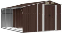 vidaXL 3188297, vidaXL Ger&auml;tehaus Braun 277x365,5x179 cm Verzinkter Stahl