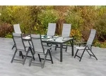 Merxx Gartenm&ouml;belset "Florenz" 7tlg. mit Semi Ausziehtisch 200/300 x 110 cm -