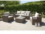 Best Freizeitm&ouml;bel 4-tlg. Lounge Gruppe Mombasa cappuccino/sand, 96114090 -...