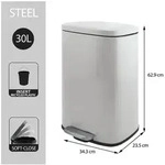 Spirella Abfalleimer 30 Liter Edelstahl mit Absenkautomatik und Inneneimer...