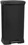 Curver Treteimer Deco Rechteckig 50 L Metallic Schwarz - Schwarz