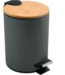 Spirella Kosmetikeimer 3 Liter Edelstahl Bambus mit Absenkautomatik und...