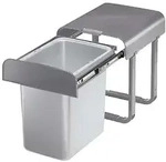 Ekotech Abfallsammler Aladin grau 16L &ndash; perfekt f&uuml;r 40cm K&uuml;chenunterschrank...