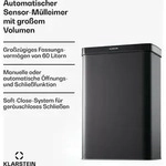 Klarstein Sensor-M&uuml;lleimer 60L - ber&uuml;hrungslos mit Bewegungssensor &...