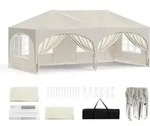 WOLTU Pavillon, Faltpavillon 3x6 m, mit 6 Seitenw&auml;nden, Partyzelt wasserabweisend