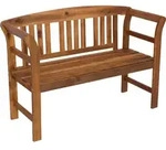 DEGAMO Gartenbank Holzbank Bank ROSARIO 2-sitzer 120cm, Holz Akazie ge&ouml;lt -...