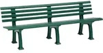 Gartenbank JUIST 4-Sitzer L&auml;nge 2000 mm, gr&uuml;n - Gr&uuml;n