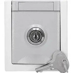 Viko Steckdose abschliessb. FR-AP IP54 90591043-DE Schlie&szlig;ung Nr. 3 - Grau