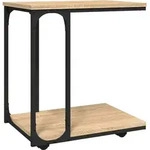 vidaXL Beistelltisch mit Rollen Sonoma 50x35x55,5 cm Holzwerkstoff - Braun