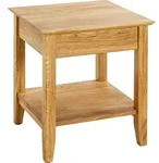 HAKU Beistelltisch eiche - Massivholz, B/H/T: 45x52x45 cm - Braun