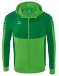 Erima Six Wings Trainingsjacke mit Kapuze Gr&uuml;n/Smaragd Junior - Gr&uuml;n - 116