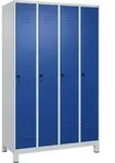 C+P Spind Classic PLUS, F&uuml;&szlig;e, 4 Abteile, 1950x1200x500mm, 7035/5010 Verschluss