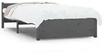 vidaXL Massivholzbett Grau 75x190 cm - Grau