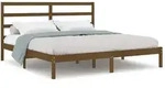 vidaXL Massivholzbett Honigbraun Kiefer 200x200 cm - Braun