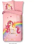 Duvet cover Good Morning 135x200 + 1* 80x80 cm - unicorn with rainbow - Bunt
