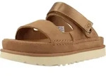 UGG Damen Sandalen W GOLDENSTAR GLIDE, Braun, mit Plateausohle und verstellbarem