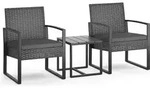 Gartenm&ouml;bel-Set OK-Living Anthrazit 3 Teile, mit Tisch, Model 37057 -...