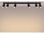 Plafond KARBON 6L schwarz 6xGU10 10W Aluminium 16.5x6.5x117cm Sollux Lighting