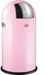 WESCO Abfallsammler 175831-26 PUSHBOY in PINK mit 50 Liter Volumen und Klappdeckel /