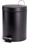 MSV Bad/Toiletten-Treteimer - schwarz - 5 Liter - 20 x 28 cm - Schwarz