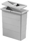 Hailo Inneneimer 1075989 mit Deckel hellgrau 320x156x350 mm 2 Henkel -...