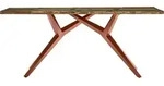 SIT M&ouml;bel Esstisch 240 x 100 cm aus Altholz | 40 mm starke Tischplatte bunt lackiert