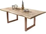SIT M&ouml;bel Esstisch mit Baumkante | 160 cm | Tischplatte Mango-Holz natur 