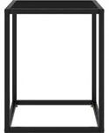 vidaXL Couchtisch Schwarz mit Schwarzem Glas 40x40x50 cm - Schwarz