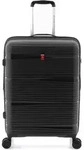 Gladiator 0800 4 Rollen Trolley 65 cm mit Dehnfalte - Schwarz