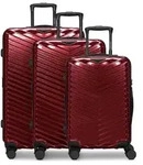 Redolz Essentials 18 4 Rollen Kofferset 3-teilig mit Dehnfalte - Rot