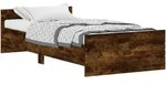 vidaXL Bettgestell ohne Matratze R&auml;uchereiche 90x190 cm Holzwerkstoff - Braun