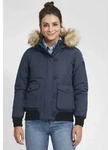 OXMO OXAcila Damen Winterjacke Damenjacke Jacke mit Kapuze - Blau - L