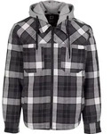 Top Heavy Twill Jacke wei&szlig;-schwarz kariert, XS - Wei&szlig;/Schwarz/Grau - XS