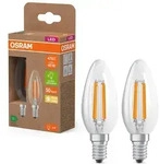 2er Pack OSRAM LED Lampe CLASSIC B h&ouml;chste 2.2W 827 Clear E14 Warmweiss