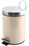 MSV Bad/Toiletten-Treteimer - beige - 3 Liter - 17 x 25 cm - Beige
