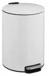 Relaxdays Treteimer, 12 Liter, Absenkautomatik, entnehmbarer Inneneimer, Metall,